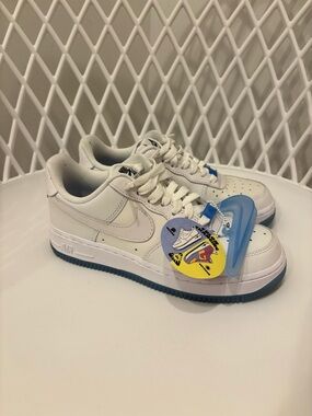 Nike Air Force 1 Low White with Blue Sole- color changing